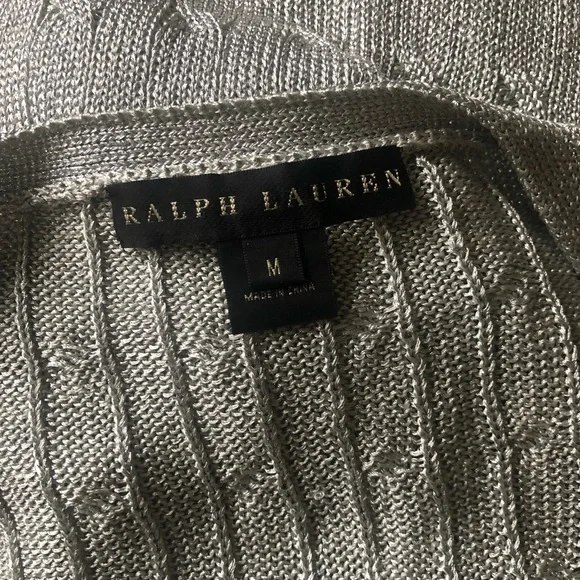 Ralph Lauren Black Label Metallic V-neck cardigan - M - Picture 4 of 4